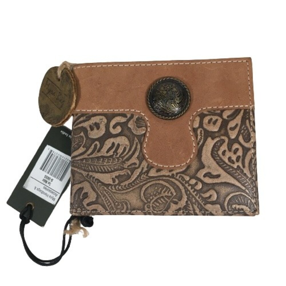 Myra Bags #3855 Wallet ID Credit Card Picture Holder RFID Hand Tooled Leather